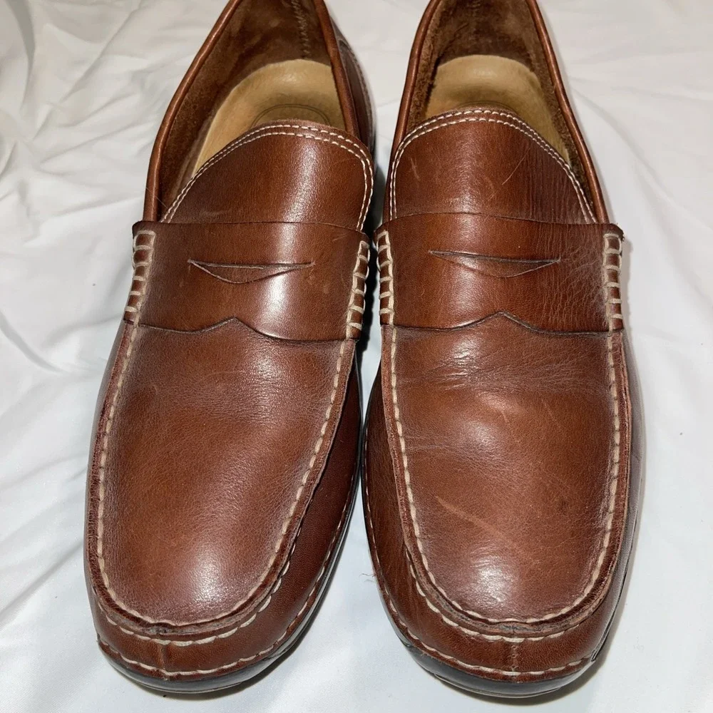 Vintage ROCKPORT Leather Penny Loafer Brown DMX Comfort 10M Academia Grandpacore